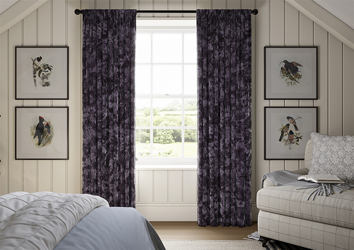 Cyrus Crushed Velvet, Deep Purple - Made to Measure Curtains - Image 3